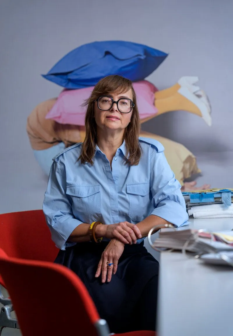 Shirley Muijrers (54) co-founded SUITE702 in Amsterdam. She designs textile products — “The bedroom’s design has been somewhat neglected.”